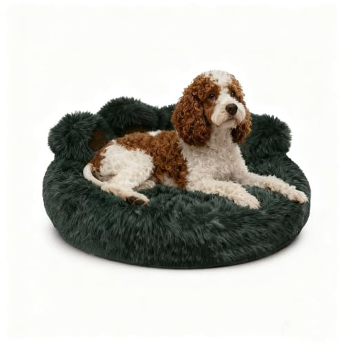SHJOEE Lettino per Animali Domestici Letto Ortopedico per Gatti e Cani Cuccia Cane Interno Morbida e calda Adorabile cuccia per cani a forma di zampa d'orso di piccola e media (Grigio scuro, 65cm)