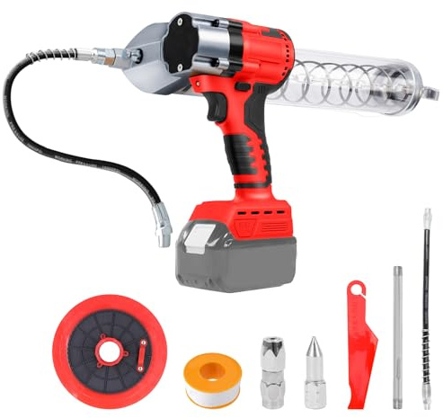 WingFly Pistola Engrasadora inalámbrica para Milwaukee M18 18V Batería, 13000 PSI, motor sin escobillas, cartuchos de grasa de 650 ml, para engrasar vehículos y máquinas (sin batería)