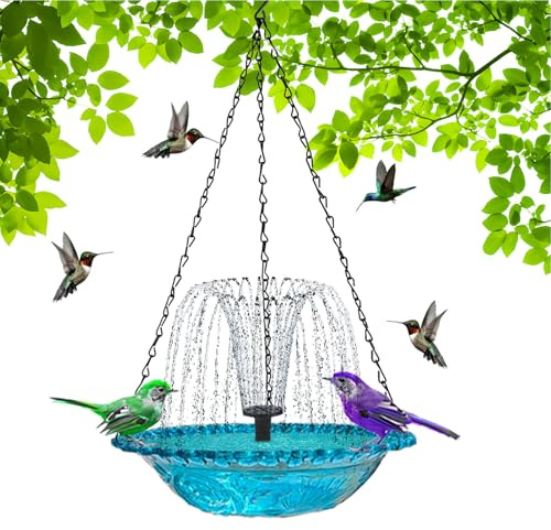 Bain d'oiseaux, avec pot de fleurs, kit de fontaine solaire pour extérieur, bassin pour oiseaux, station d'alimentation pour oiseaux, baignoire pour balcon, terrasse, décoration de jardin, bassin à