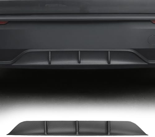 Ywooon Diffuseur de Pare-Chocs arrière pour Tesla Model Y 2025+ Juniper, ABS Diffuseur de Lèvre D'aile de Spoiler De Châssis de Pare-Chocs Arrière, Carbone Matte (Not fit 2026 Standard)