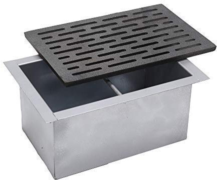 Griglia in ghisa cm 20x30 asole a mattoncino con cassetto raccogli cenere per camino