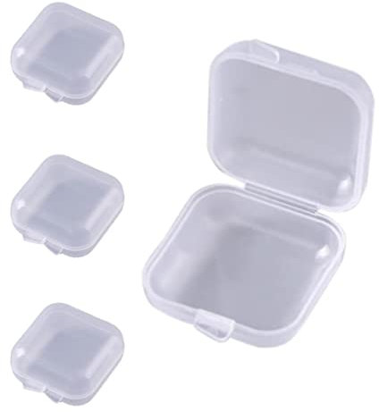 SIOPPKIK Portapillole, contenitore per pillole, Confezione da 4 pezzi, portapillole, pratico contenitore per medicinali, piccolo da portare in giro, si adatta quasi in ogni tasca dei pantaloni.