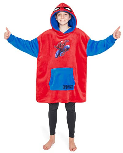 Marvel Sudadera Spiderman Forro Polar Niño Sudadera Bata Manta Niños