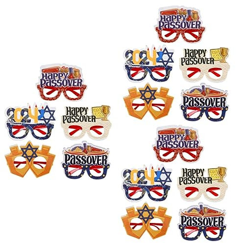 Garneck 15 STK Pessach-brillengestelle Fröhliche Chanukka-gläser Chanukka-papierwaren Pessach- -Brille Pessach-partyzubehör Partybrillen Erwachsener Plastik Kind Kostüm