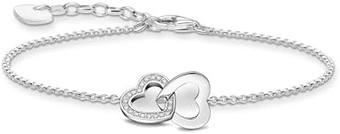 THOMAS SABO Armband mit verschlungenen Herzen Silber 925 Sterlingsilber