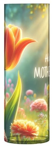 Vaso in plastica per la festa della mamma con un focus su un tulipano, vaso creativo in plastica per composizioni floreali per casa, ufficio, decorazione per matrimoni