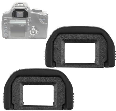 2 Piezas Protector de Visor de Repuesto Compatible con Canon EF EOS 300D 350D 400D 450D 500D 550D 600D 1000D 1100D 700D 100D 100D, Reemplaza el Ocular EF Eyepiece Eye Cup Viewfinder (Negro)