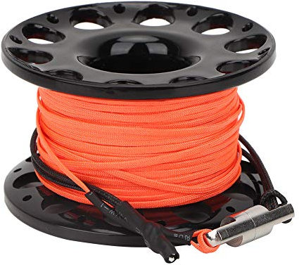 Denash Praktisch zu Verwendende Tauchrolle, Kunststoff-Tauchrolle, Modische Unterwasseranwendungen für Höhlentauchaktivitäten, Technisches Tauchen (schwarzes Rad)