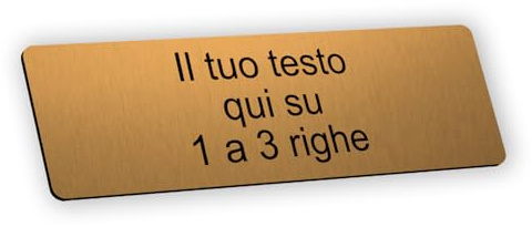 DELTA-SIGNALETIQUE.COM Targa in acrilico personalizzabile per codice CIN, incisione, targhetta identificativa, 20 x 6,5 cm, oro spazzolato