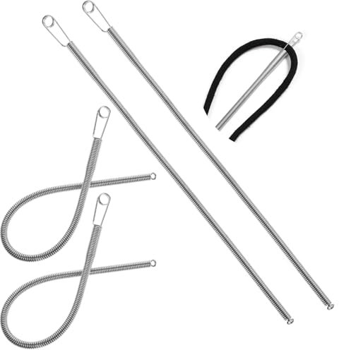 4 Stück Kordelzug Fangnadel Durchziehnadel Flexibles Feder Nadeleinfädler Metall Einfädelwerkzeug für Kordelzüge Faden Einfädelhilfe Kordelzug Einfädler für Hoodies Jacken Hosen Sweatpants