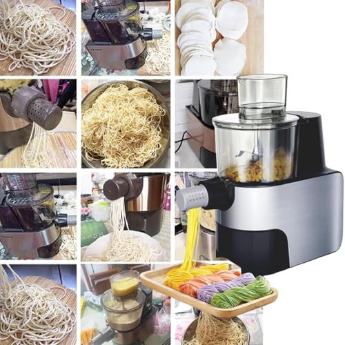 MáQuina AutomáTica Para Hacer Pasta, MáQuina Para Hacer Pasta DoméStica De 450W, MáQuina AutomáTica Para Hacer Fideos De 1,5 L Con 9 Formas De Fideos Para Elegir Para Cocina Hogar,Black