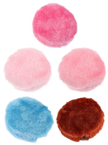 WEKADRIN 5 Pièces Houppette à Maquillage Houppette à Applicateur pour Fond de Teint Cushion Outil de Maquillage pour Yeux et Contouring