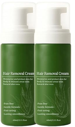 Enthaarungscreme für Männer, Schnelles Und Sanftes No-Shave-Haarentfernungsspray, Ideal für Die Empfindliche Haut, Dermatologisch Getestet (2Pcs)