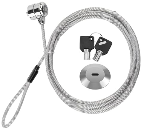 Maoggha ﻿Candado con Cable para Tableta, Candado de Seguridad Antirrobo para Computadora Portátil, Seguridad para Computadora Portátil, Compatible con Laptops, Tablets y Proyectores, Mayor Protección
