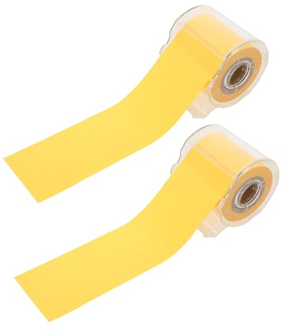 jojofuny Rollo de Cinta Adhesiva para Notas Autoadhesivas Naranja, 2 Unidades, Bloc de Notas Compacto, Papel Adhesivo Fácil de Despegar sin Residuos, Adecuado para Oficina, Escuela