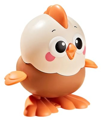 Wind Up Toys - Jumping Chicken Animal Figures for Party Favors | ABS Flexible Clockwork Mechanism, No Battery Required, Interactive Action Plaything for Travel Classroom Kindergarten Daycare