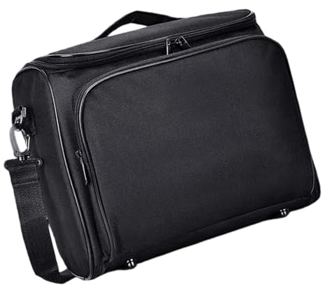Bärbar projektorväska med justerbara axelremmar laptopfack projektor resefodral lättviktsfodral