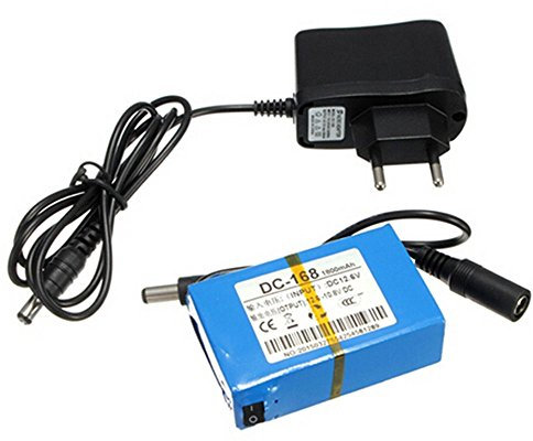 DC-168 DC 12V 1800mAh Batterie pour caméra CCTV sans Fil Moniteur bébé avec fiche