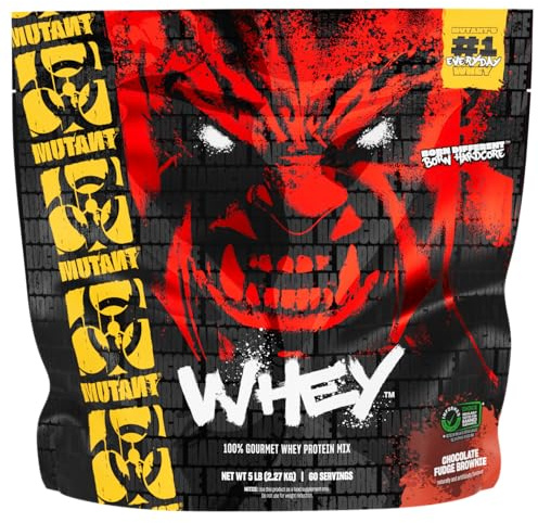 MUTANT Whey | 100% Whey Protein Powder Shake, Gourmet Taste | 22g of Protein | Fast Absorbing, Easy Digesting | 2270kg | Chocolate Fudge Brownie