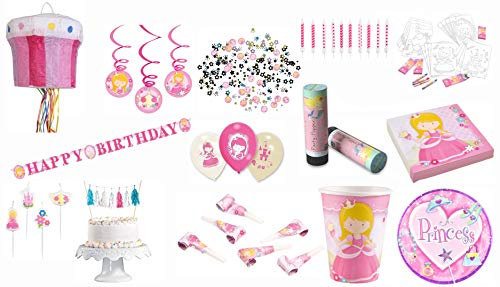 Amscan Prinzessin - großes Kindergeburtstags-Set