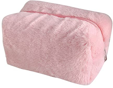 HERCHR Reise Kosmetiktasche, Gesteppte Kulturtasche Damen, Kulturtasche Mit Reißverschluss, Tragbare Reise Schminktasche Für Mädchen Damen, Rosa Kulturbeutel Für Kosmetik Handtasche