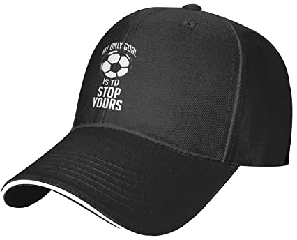 RFSHOP Berretto da baseball da portiere di calcio, cappelli da camionista vintage in cotone cappello da papà per uomo donna nero, #646, Etichettalia unica
