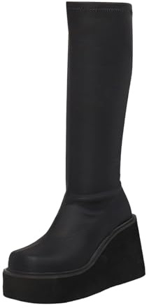 Stivaletti Texani Donna Estivi Alti Cowboy Boots con Tacco Alto e Plateau