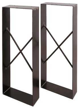 BestLoft Tischbeine Metall schwarz Tischgestell Tischfüße Möbelfüße schwarz Tischgestell Metall Möbelfüße Metall Table Legs Industrial Design Bankkufen Bankbeine Metallfüße (Tischbeine (76x30x10))