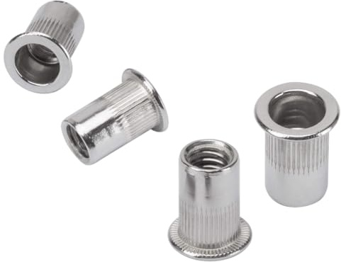 M3 M4 M5 M6 M8 M10 ALUMINIUM FLANGE RIVNUTS THREADED BLIND RIVET NUTS OPEN END (50, M6)