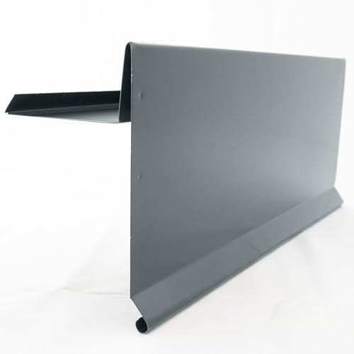 FTMETALLI - Frontespizio Scossalina Grondaia in lamiera zincata - Frontespizio Scossalina Grondaia - colore ral 7016 Grigio Antracite - Sv 45 Cm 1 Pezzo Da Mt 2