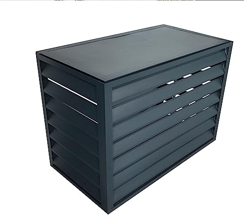 Aluminum Air Conditioner & Heat Pump CoverMini Split Outdoor Unit Rain Protection Noise Reduction Durable Weatherproof Shield AC Cover for Outdoor Units