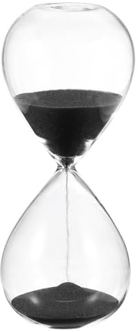 PATIKIL Clessidra A Sabbia Da 15 Minuti, Orologio A Sabbia Timer Clessidra Decorazione Per Soggiorno Casa Ufficio Ristorante, Nero