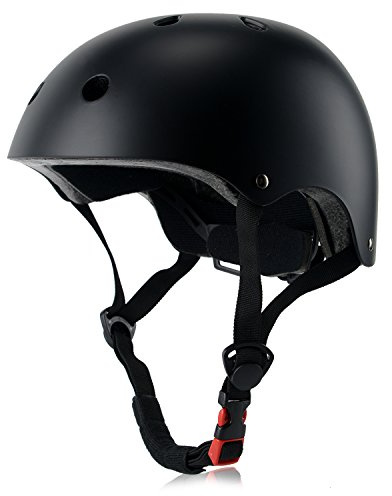 Kids Bike Helmet, Adjustable and Multi-Sport, from Toddler to Youth, 3 Sizes (Black)