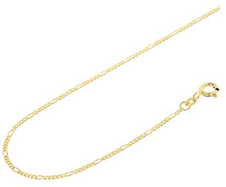 Acalee Halskette 333 Gold / 8 Karat Figaro-Kette 1,5 mm eleganter Halsschmuck aus Echtgold für Damen, wunderschöne Geschenkidee, 10-4015-40 40 cm