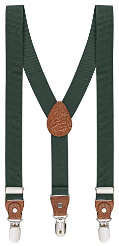 BomGuard Bretelle per Bambini – regolabili – altezza ca. 90–125 cm – Verde Scuro