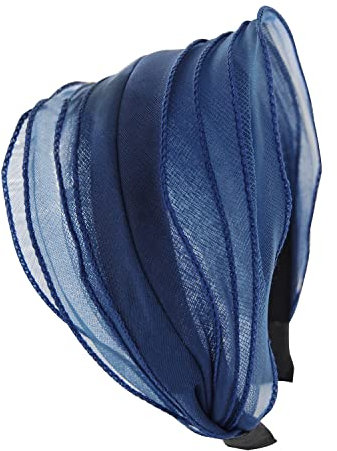 axy Breiter Haarreif in modischem Design Stirnband Vintage Haarschmuck Damen Haarreifen HRM2 (Blau)