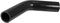 QUARKZMAN Universel 40mm 1.57 ID 45 Degré Voiture Coupleur Silicone Tuyau Noir