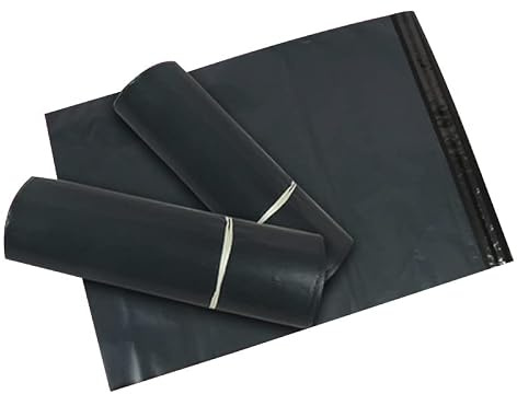 Bolsas de plastico Bolsas de mensajería, 100 Uds., Bolsa de Almacenamiento Negra, Bolsa de plástico de Polietileno for envío, Sobres, Bolsas de Correo, Bolsa de plástico con Sello Autoadhesivo (Color