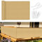 Sunnylaxx Balkon Sichtschutz 90x200cm, Sand Balkonverkleidung Balkonabdeckung Balkonbespannung Blickdichte Windschutz und UV-Schutz mit Kabelbinder