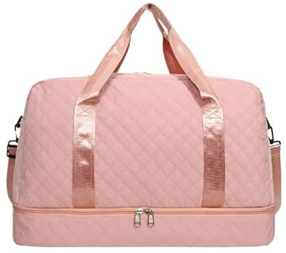 Bolsa de Viaje Bolsa de Deporte Bolsas De Fin De Semana para Mujer, Bolsa De Viaje De Gran Capacidad, Bolsa De Noche, Compartimento para Zapatos Bolsa de Fin de Semana Bolsa Vacacione(F)