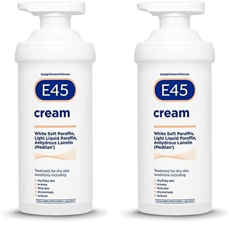 E45 Cream 500 g – E45 Cream for Dry, Irritated Skin – Moisturiser to Soothe Dry & Sensitive Skin - Dermatologically Tested Eczema Dermatitis Cream – Non-Greasy Body Face Hand Cream – Clinically Proven