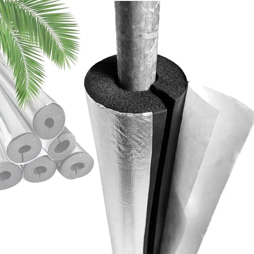 95cm Tubo Isolante Per Tubature Antigelo Per Esterni Schiuma Tubi Flessibile Isolante Manicotto Isolante Autoadesivo Semiaperto Protezione Solare Impermeabile(ID34mmx30mmx95cm)