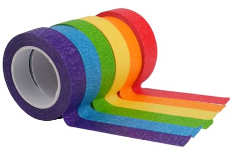 SEASJHBAY 6 Rollos Cinta Fluorescente 15mm x 10m Neon Band UV Gaffer Tape Adhesive Tape Fluorescent Colors, Cinta Adhesiva Luminosa para Decoración Fiesta Señalización Escenario DIY Interior Exterior