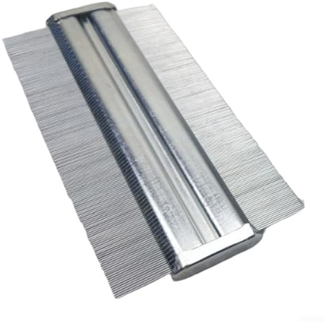 Herramienta de trazado de perfiles con aguja de alambre de acero y marco ABS para duplicación consistente de esquemas en trabajos de restauración (6 pulgadas)
