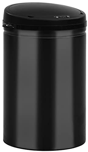 vidaXL Pattumiera Automatica con Sensore 30 L Acciaio al Carbonio Nero