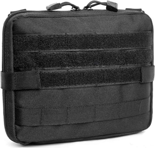 YONCONO Taktisk molle-påse, medicinsk administratör EDC-verktygsväska, militärryggsäck liten utrustning pryl organiserare för jakt camping utomhus, Svart