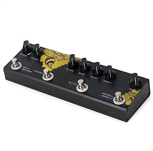 gitarreffekter Multieffektpedal För Akustisk Gitarr Digital Effektpedal Chorus Delay Reverb Notch Boost EQ