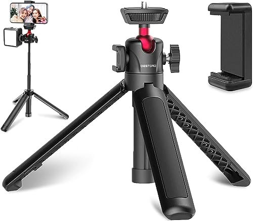 Lunriwis Selfie Stick, Handy Stativ Stativ, Tragbares Kamera Teleskopstativ für Selfie, Tischstativ für Fotografie, Mini Stativ Stick für Smartphones