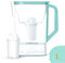 Wessper Wasserfilterkanne 2.7 L | Ersatz für Aquaphor Standard, Brita Classic, Dafi Classic | für Kühlschranktür mit manueller Filterverschleißanzeige | Wasserfilterkanne + Wasserfilter – Minze