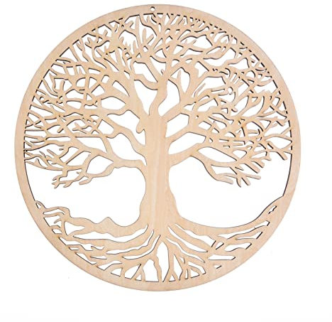 Pomurom Árbol de la Vida decoración de Pared, 28 cm, geometría Sagrada, Arte de Pared, símbolo Espiritual para Yoga, meditación, hogar, Dormitorio, salón